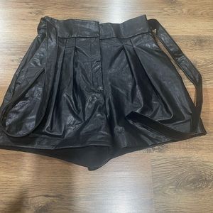 Express Paperbag Faux Leather Shorts size 8